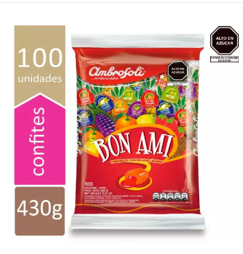Caramelo Bon Ami Fruta x 100 UND